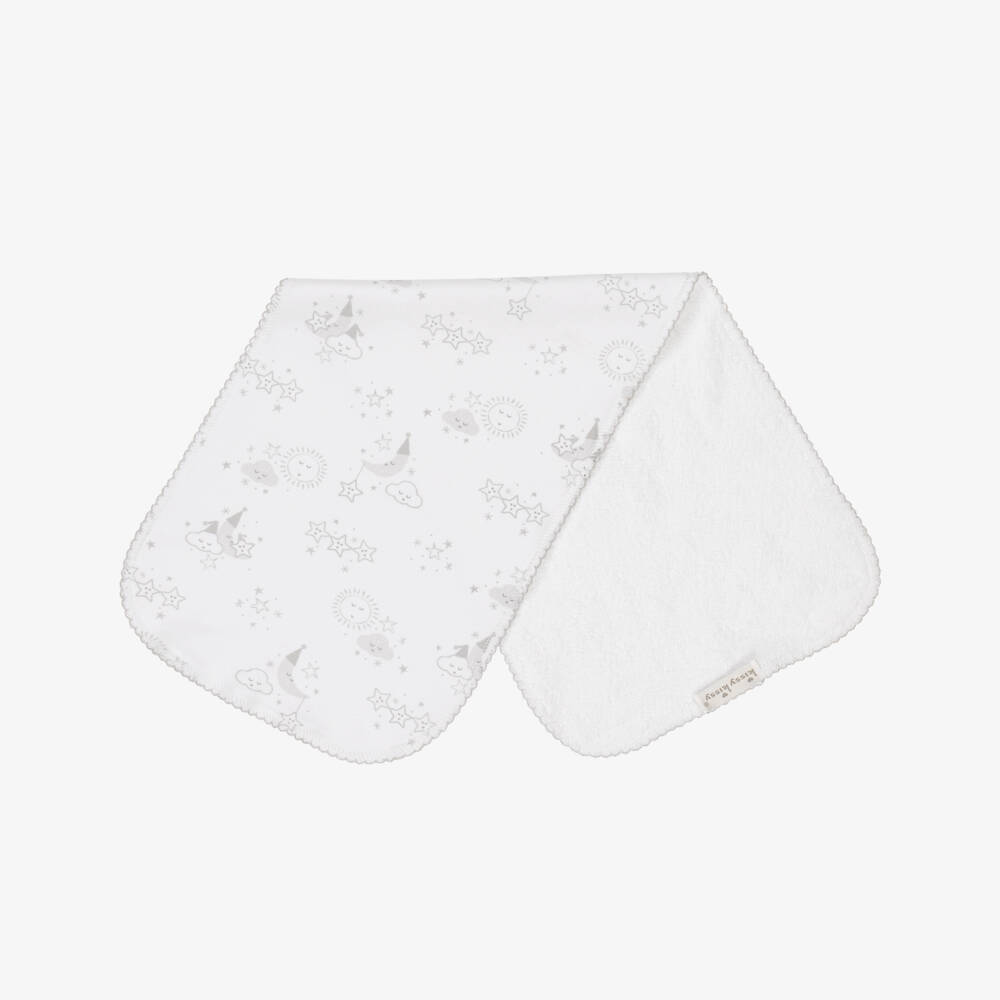 Kissy Kissy-قطعة قماش للتجشؤ قطن بيما لون أبيض (48 سم) | Childrensalon