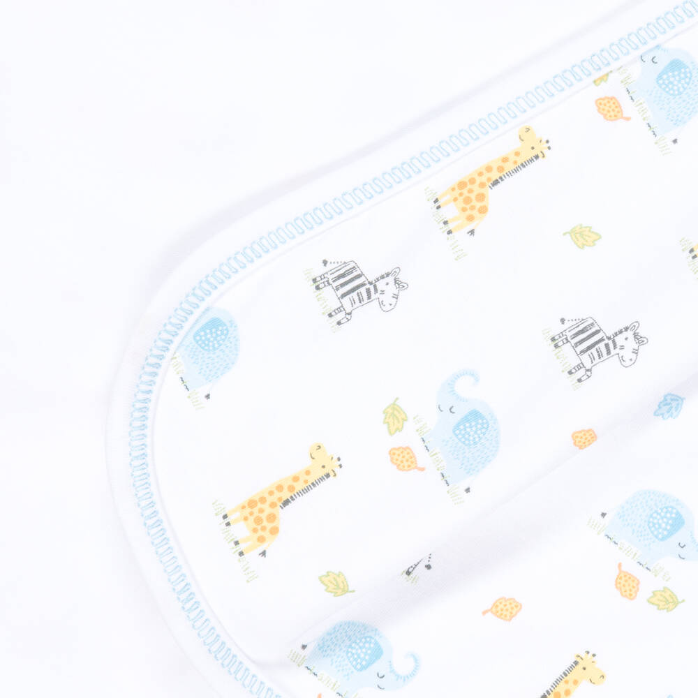 Kissy Kissy-Одеяло белое из хлопка Пима Safari Bunch для малышей (73см) | Childrensalon