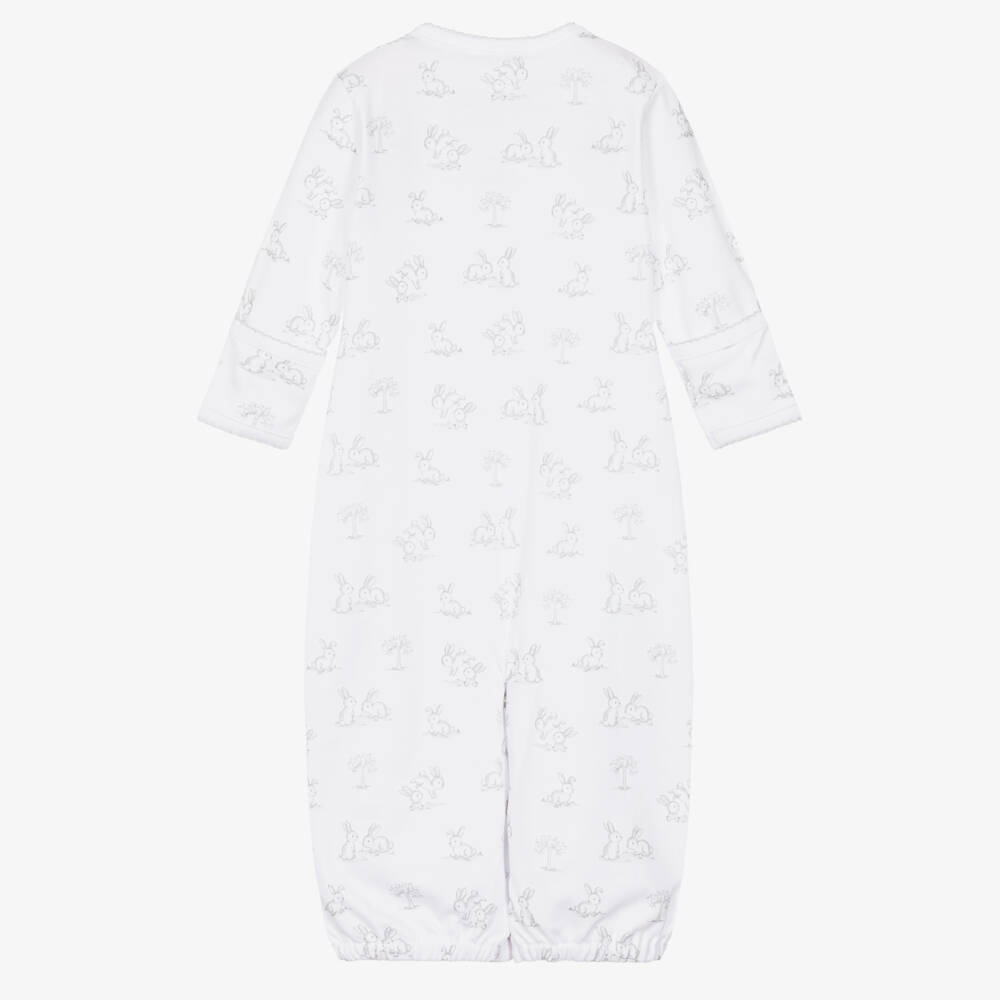 Kissy Kissy-White Pima Cotton Springtime Bunny Fun Converter Gown | Childrensalon