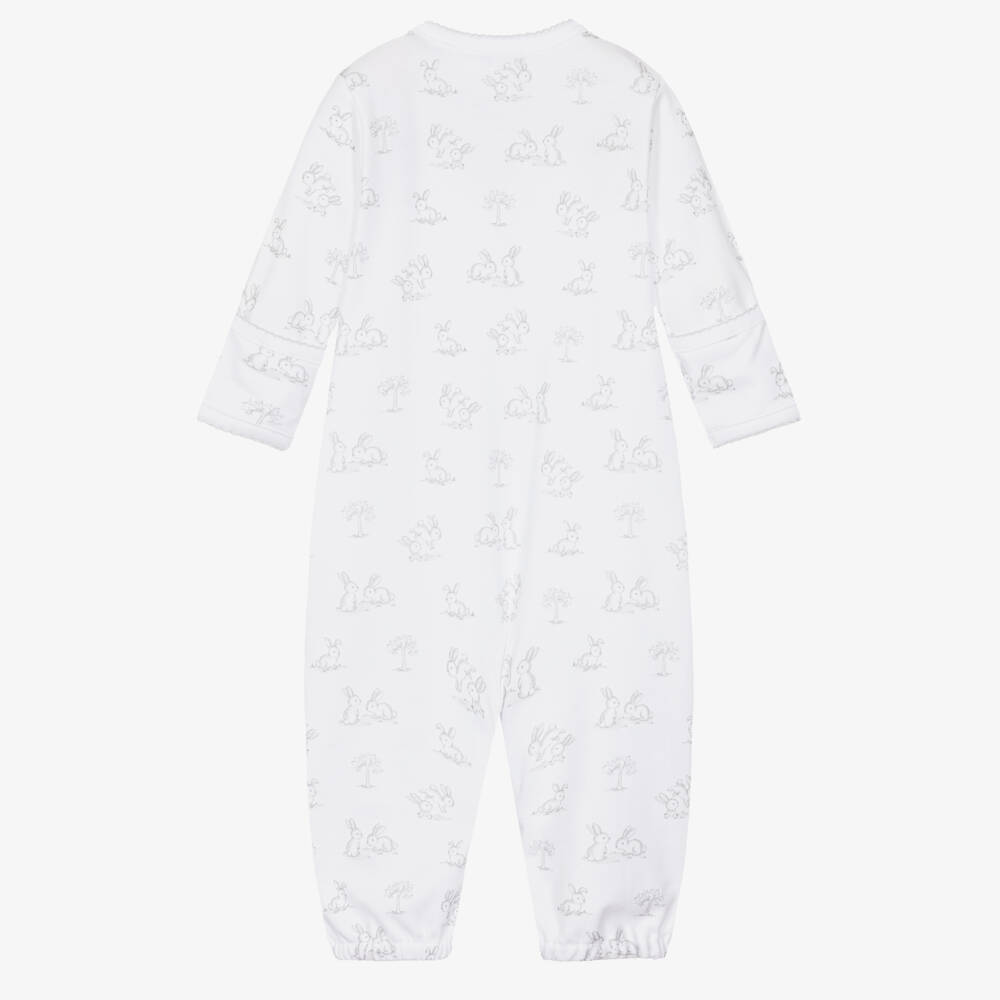 Kissy Kissy-White Pima Cotton Springtime Bunny Fun Converter Gown | Childrensalon