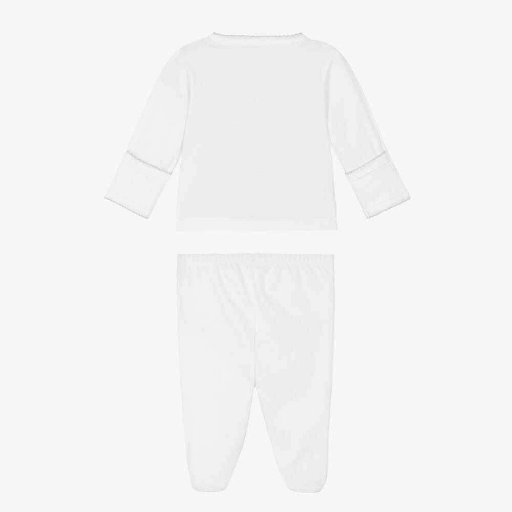 Kissy Kissy-Комплект из 2х частей белый из хлопка пима с овечкой для малышей | Childrensalon