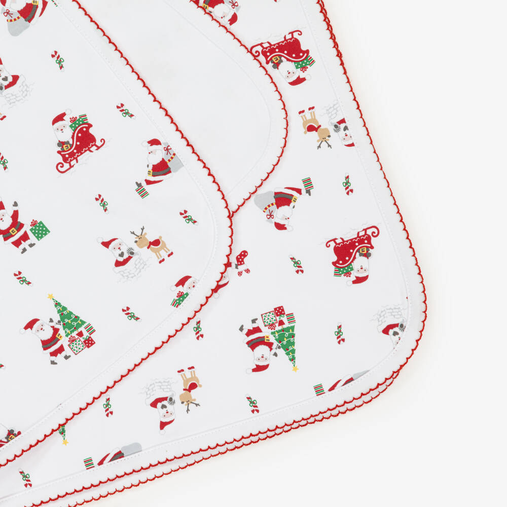 Kissy Kissy-White & Red Christmas Joy Blanket | Childrensalon