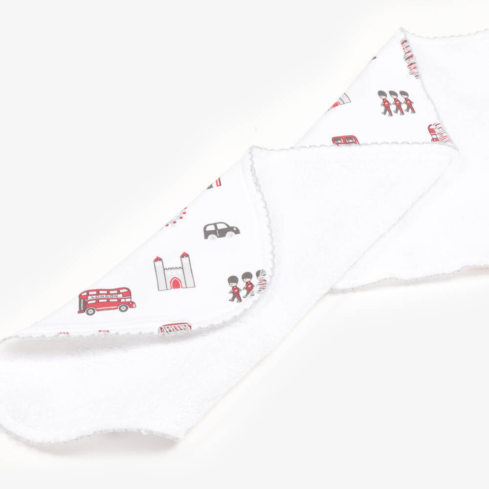 Kissy Kissy-Кремовый красный муслин с принтом Лондон | Childrensalon