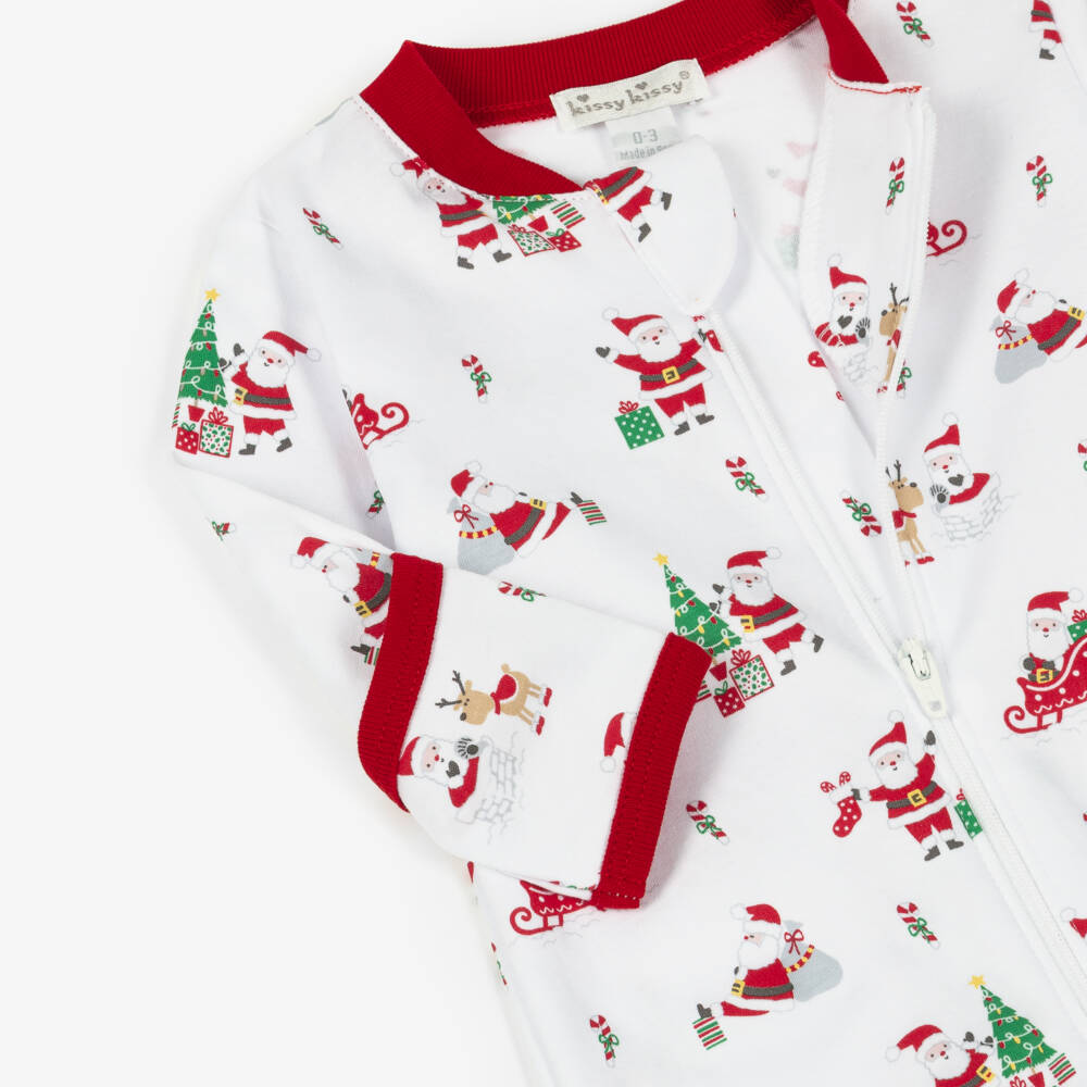 Kissy Kissy-بيجامة أطفال حمراء وبيضاء لعيد الميلاد | Childrensalon