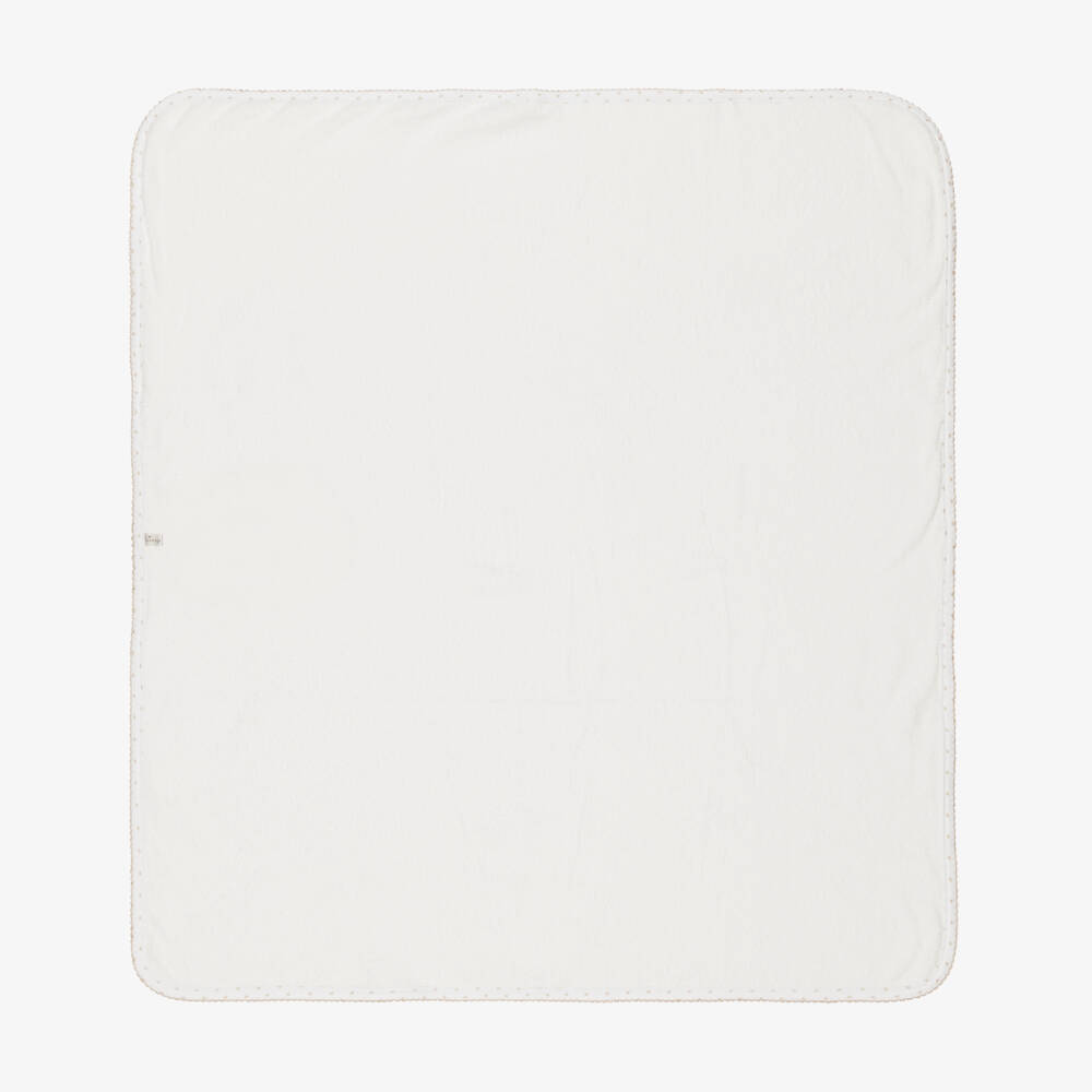 Kissy Kissy-White Teddy Bear Love Hooded Cotton Towel & Mitt Set | Childrensalon