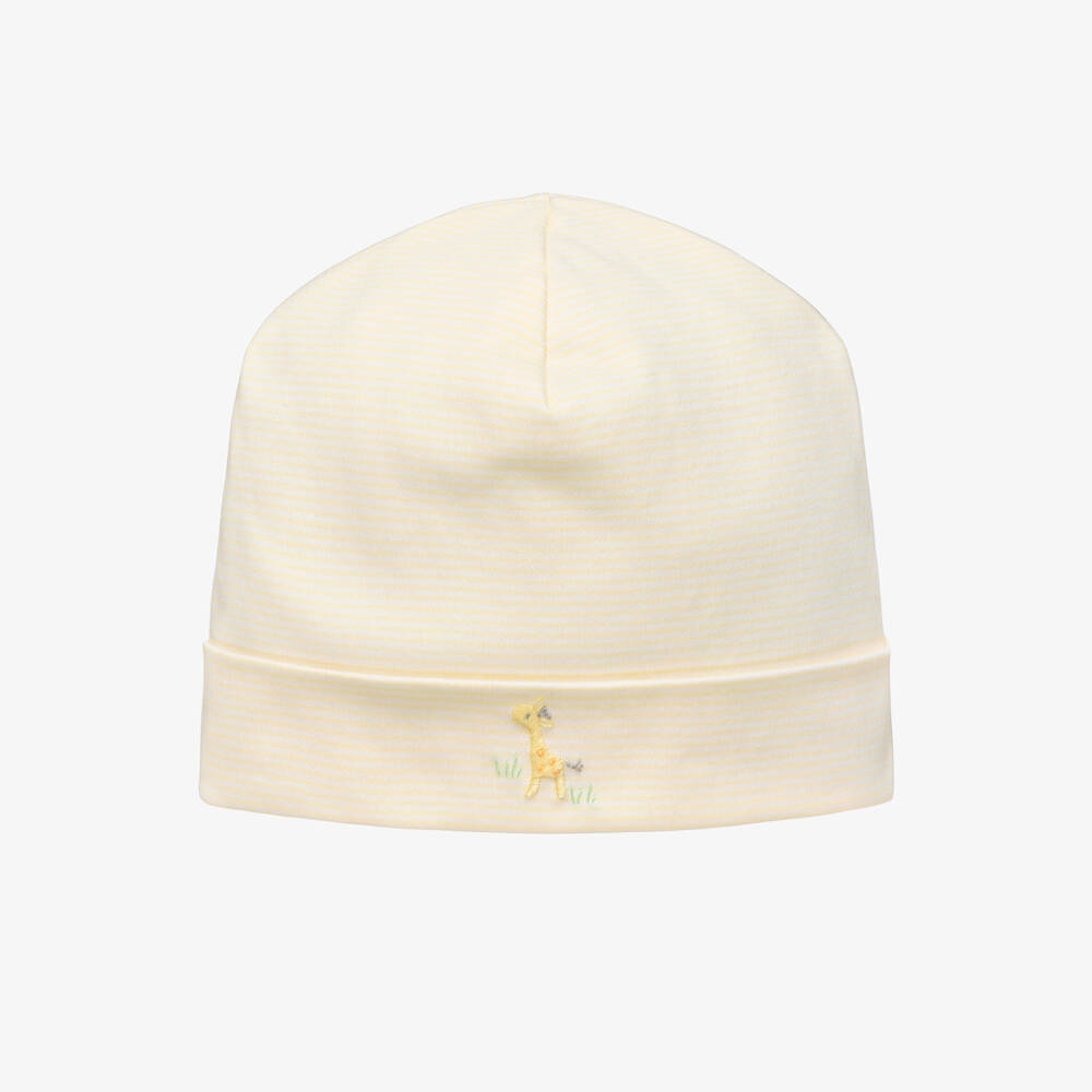 Kissy Kissy-Yellow Giraffe Love Pima Cotton Baby Hat | Childrensalon