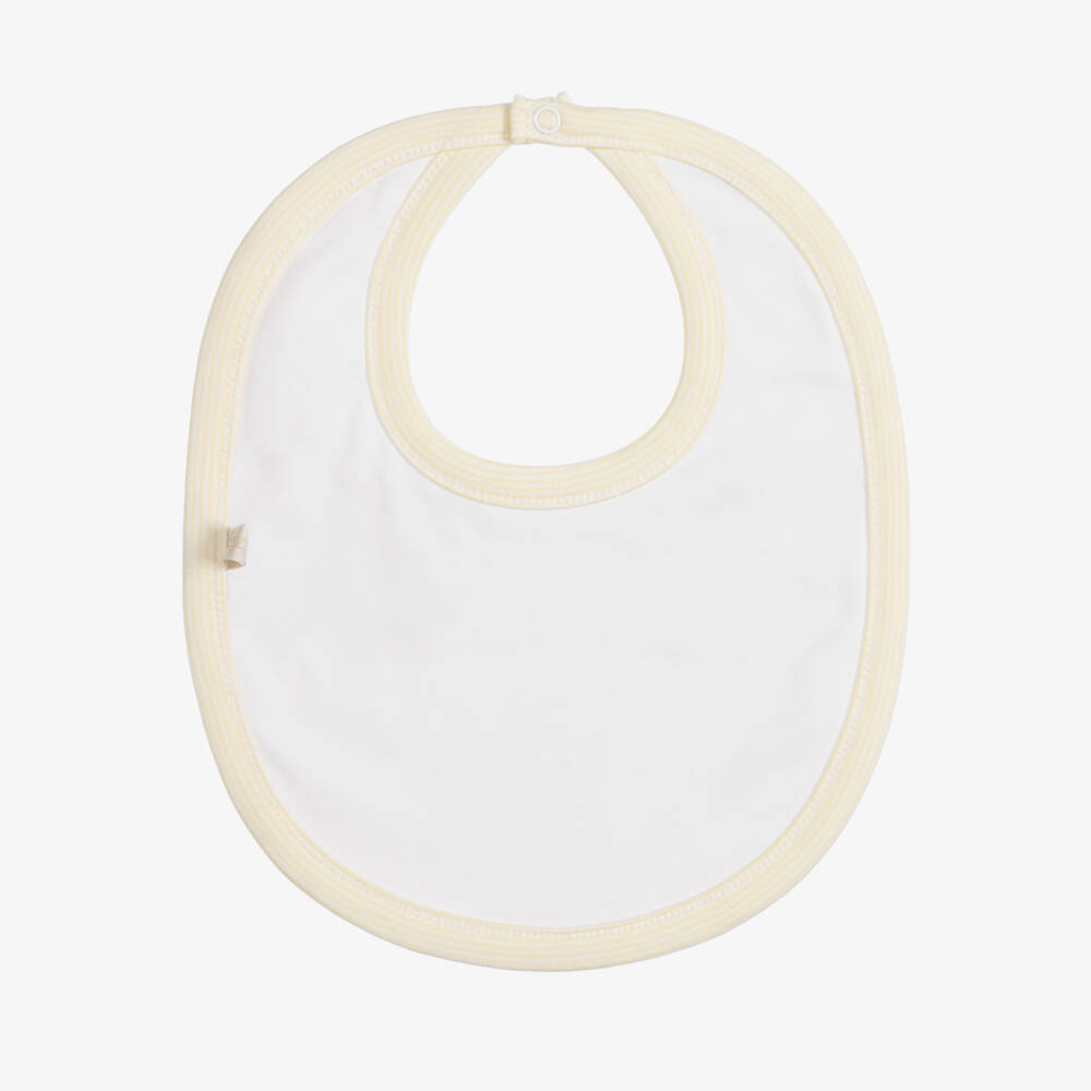 Kissy Kissy-Yellow Giraffe Love Pima Cotton Bib | Childrensalon