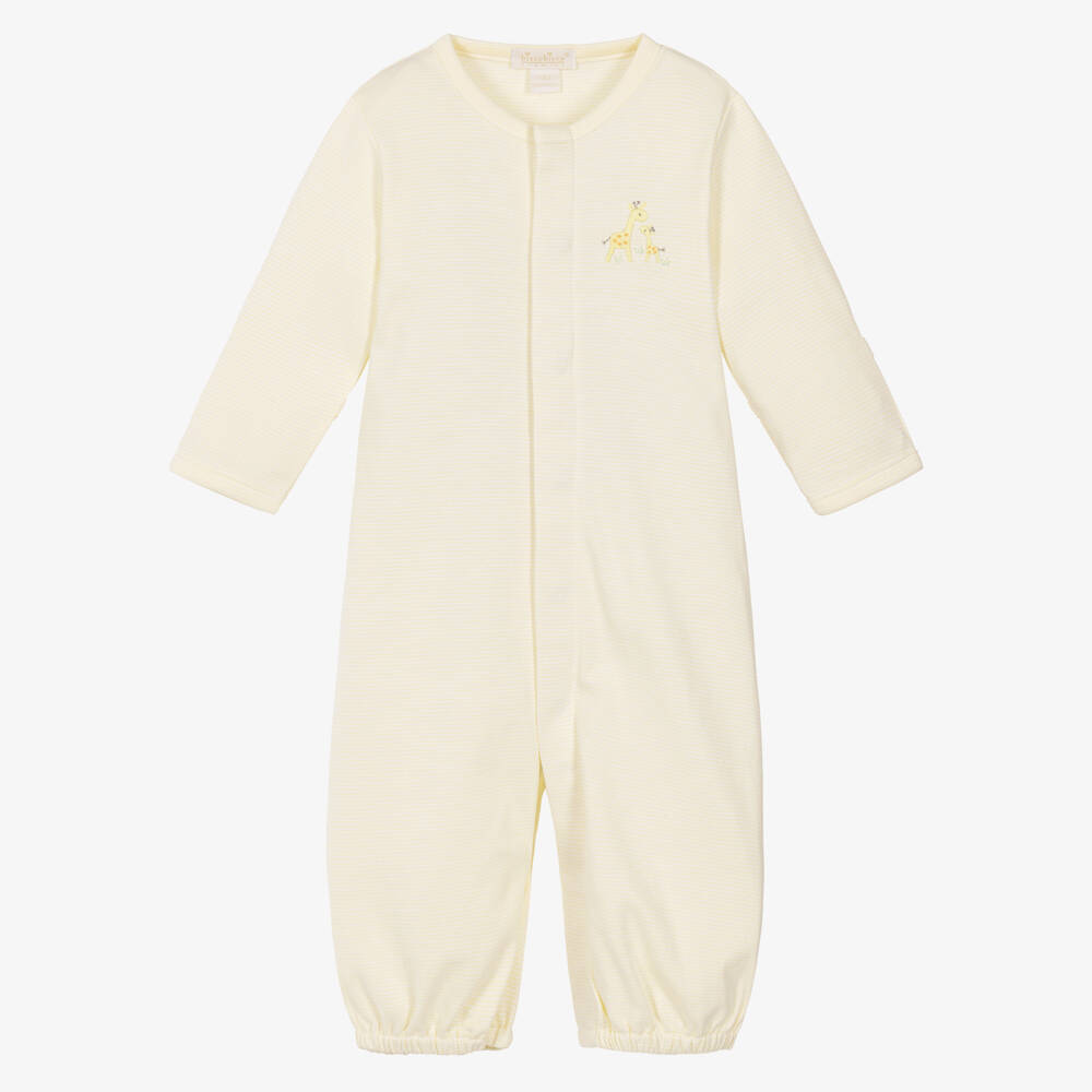 Kissy Kissy-Yellow Giraffe Love Pima Cotton Converter Gown | Childrensalon