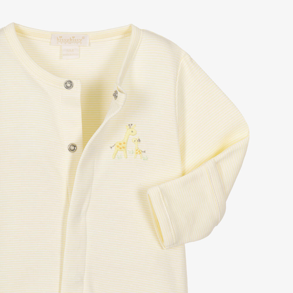 Kissy Kissy-Yellow Giraffe Love Pima Cotton Converter Gown | Childrensalon