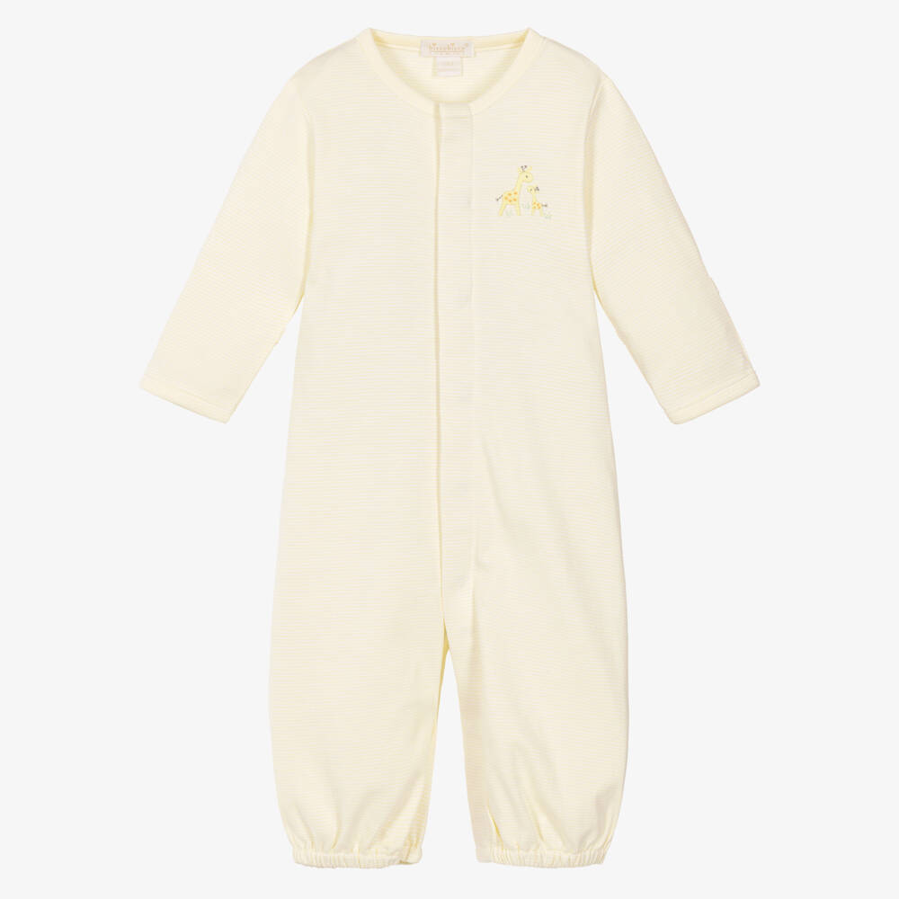 Kissy Kissy-Yellow Giraffe Love Pima Cotton Converter Gown | Childrensalon