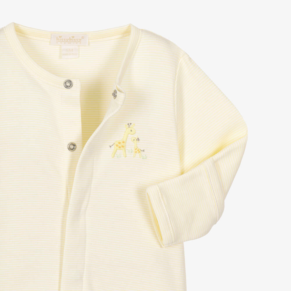 Kissy Kissy-Yellow Giraffe Love Pima Cotton Converter Gown | Childrensalon