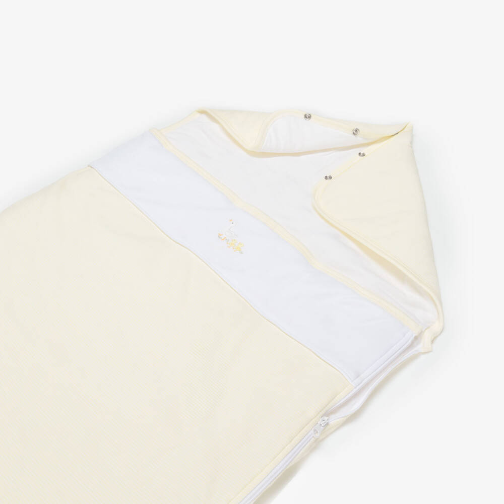Kissy Kissy-Yellow & White Stripe Cotton Baby Duckling Nest (78cm) | Childrensalon