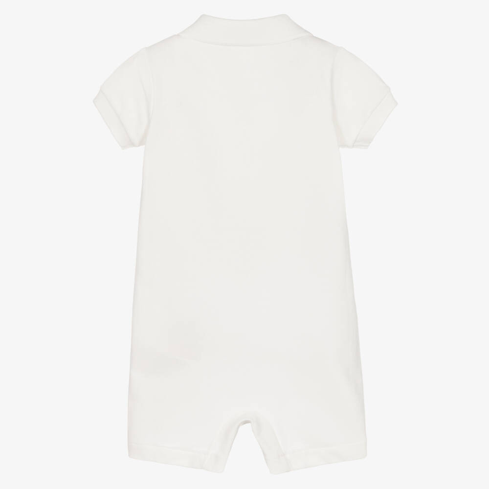 Lacoste-Baby Boys Ivory Cotton Polo Style Shortie | Childrensalon