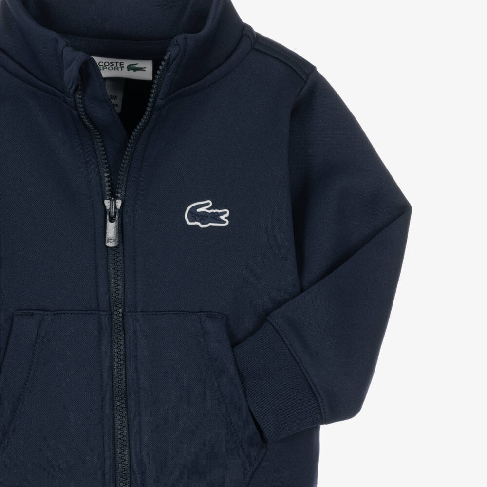 Lacoste-Baby Navy Blue Crocodile Logo Tracksuit | Childrensalon