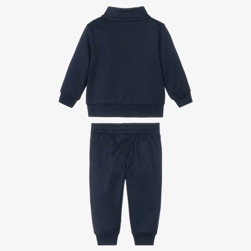 Lacoste-Baby Navy Blue Crocodile Logo Tracksuit | Childrensalon