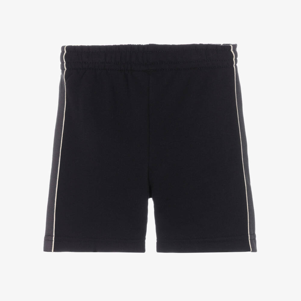 Lacoste-شورت قطن جيرسي بشعار التمساح لون أسود للأولاد | Childrensalon
