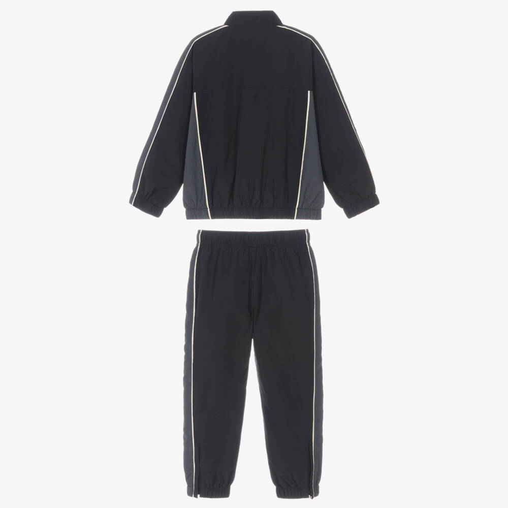 Lacoste-بدلة رياضية بسحاب لون أسود ورمادي للأولاد | Childrensalon