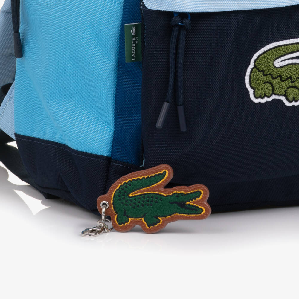 Lacoste-Рюкзак синий с логотипом крокодила для мальчиков (44см) | Childrensalon