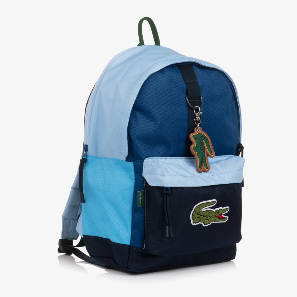 Lacoste-Рюкзак синий с логотипом крокодила для мальчиков (44см) | Childrensalon