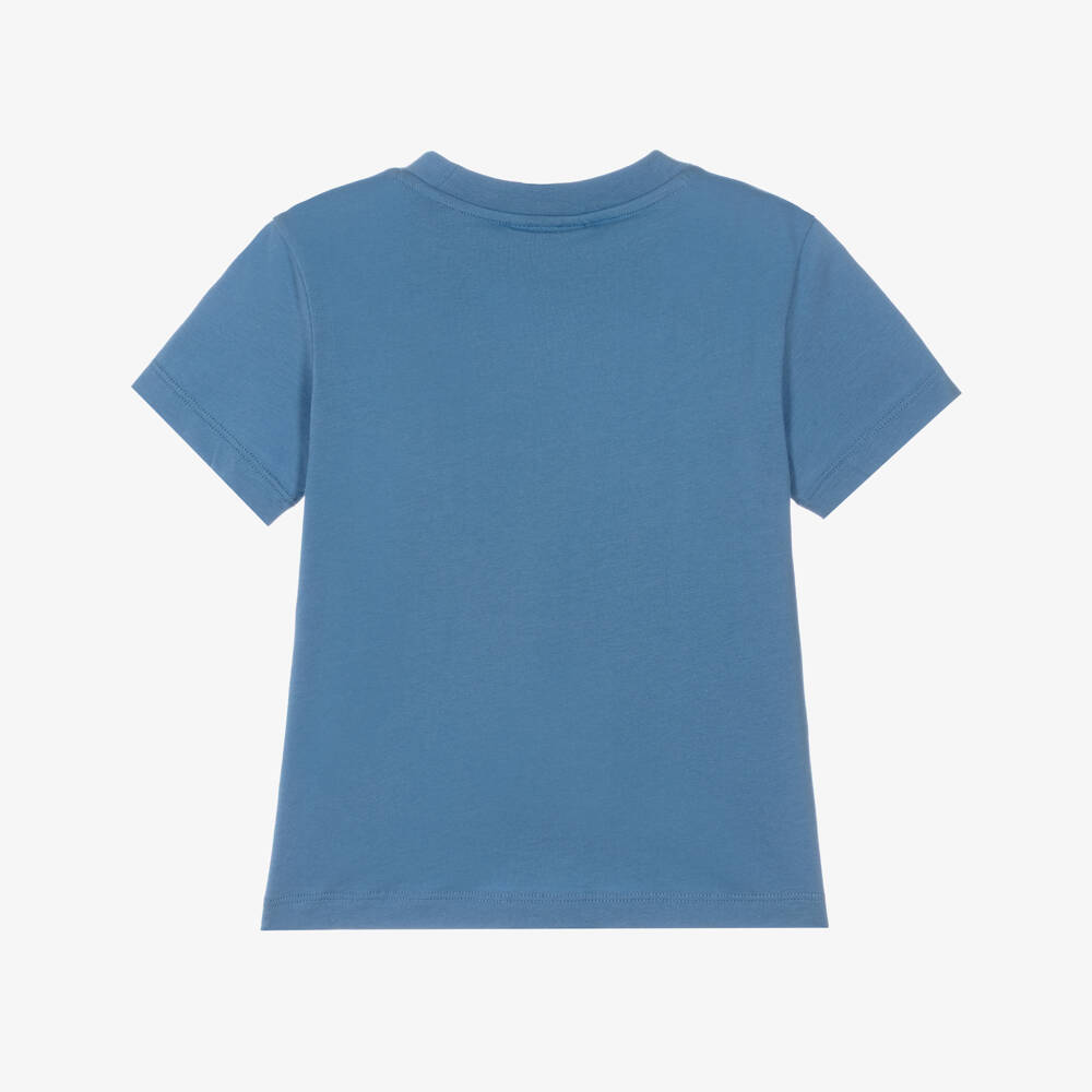 Lacoste-تيشيرت قطن بشعار التمساح لون أزرق للأولاد | Childrensalon