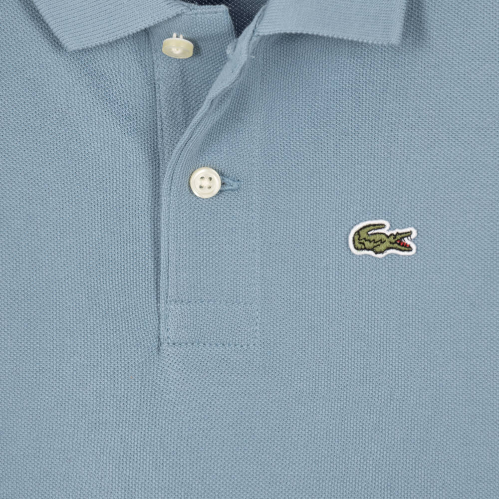 Lacoste-Boys Blue Cotton Petit Piqué Polo Shirt | Childrensalon