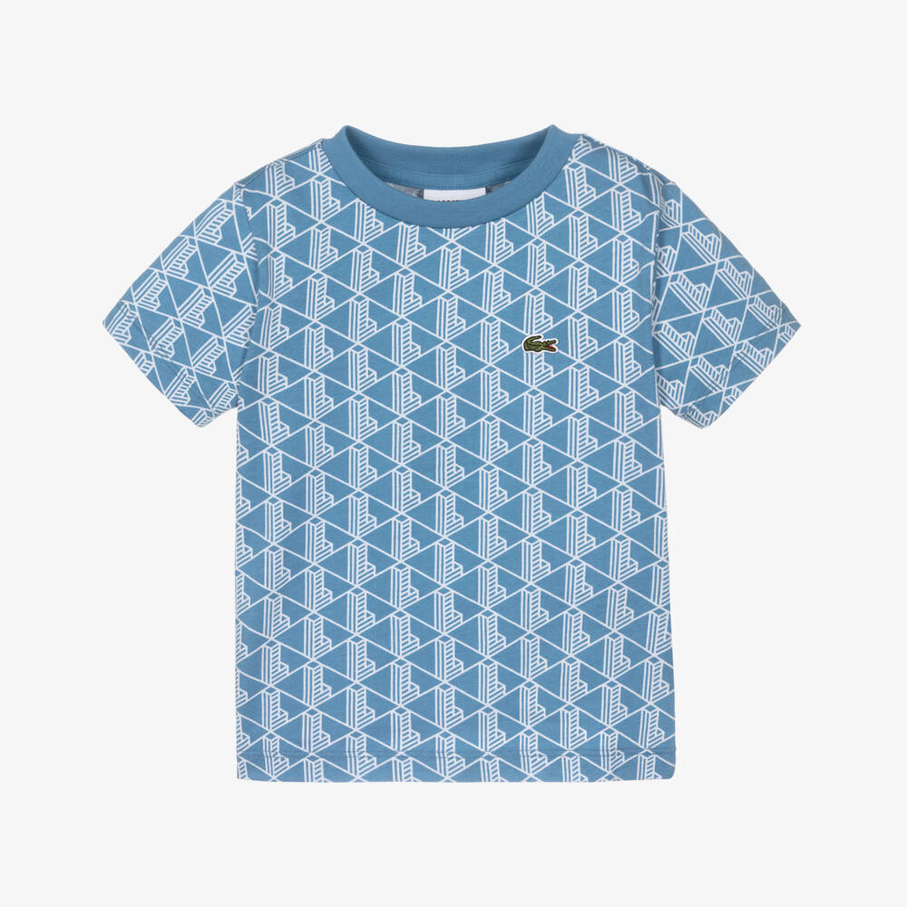 Lacoste-تيشيرت قطن عضوي لون أزرق للأولاد | Childrensalon