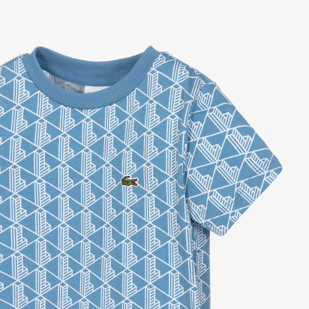 Lacoste-تيشيرت قطن عضوي لون أزرق للأولاد | Childrensalon