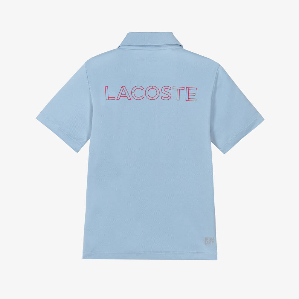 Lacoste-Рубашка поло голубая Ultra Dry для мальчиков | Childrensalon