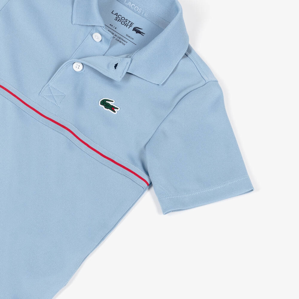 Lacoste-Рубашка поло голубая Ultra Dry для мальчиков | Childrensalon