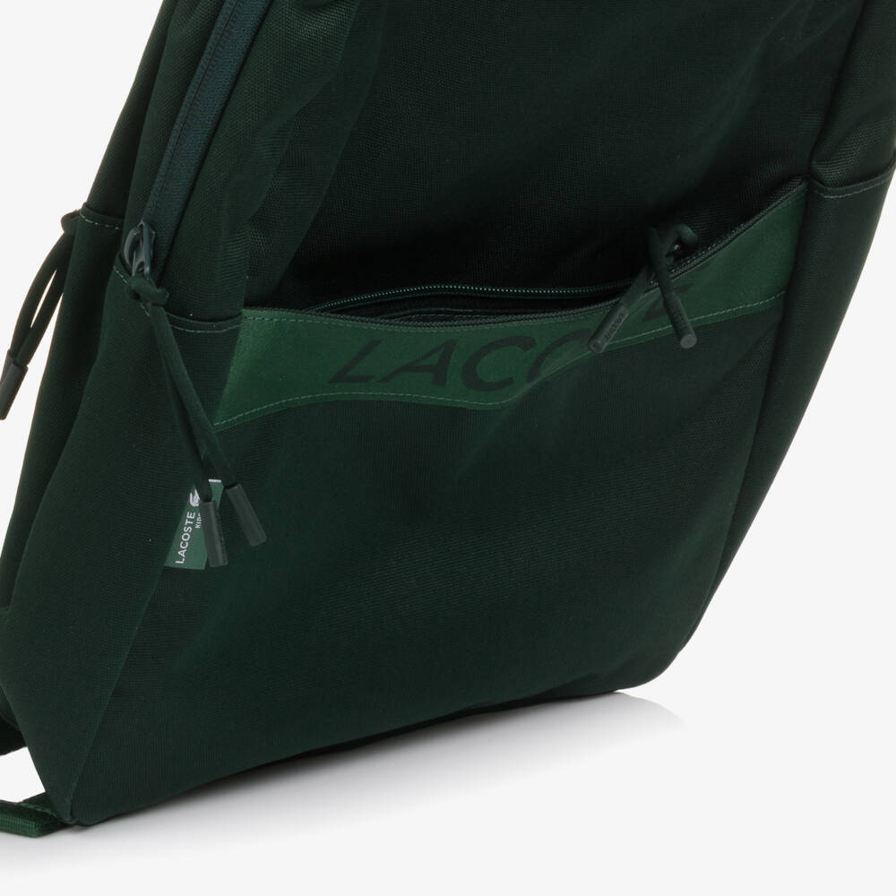 Lacoste-حقيبة ظهر بشعار التمساح لون أخضر للأولاد (42 سم) | Childrensalon