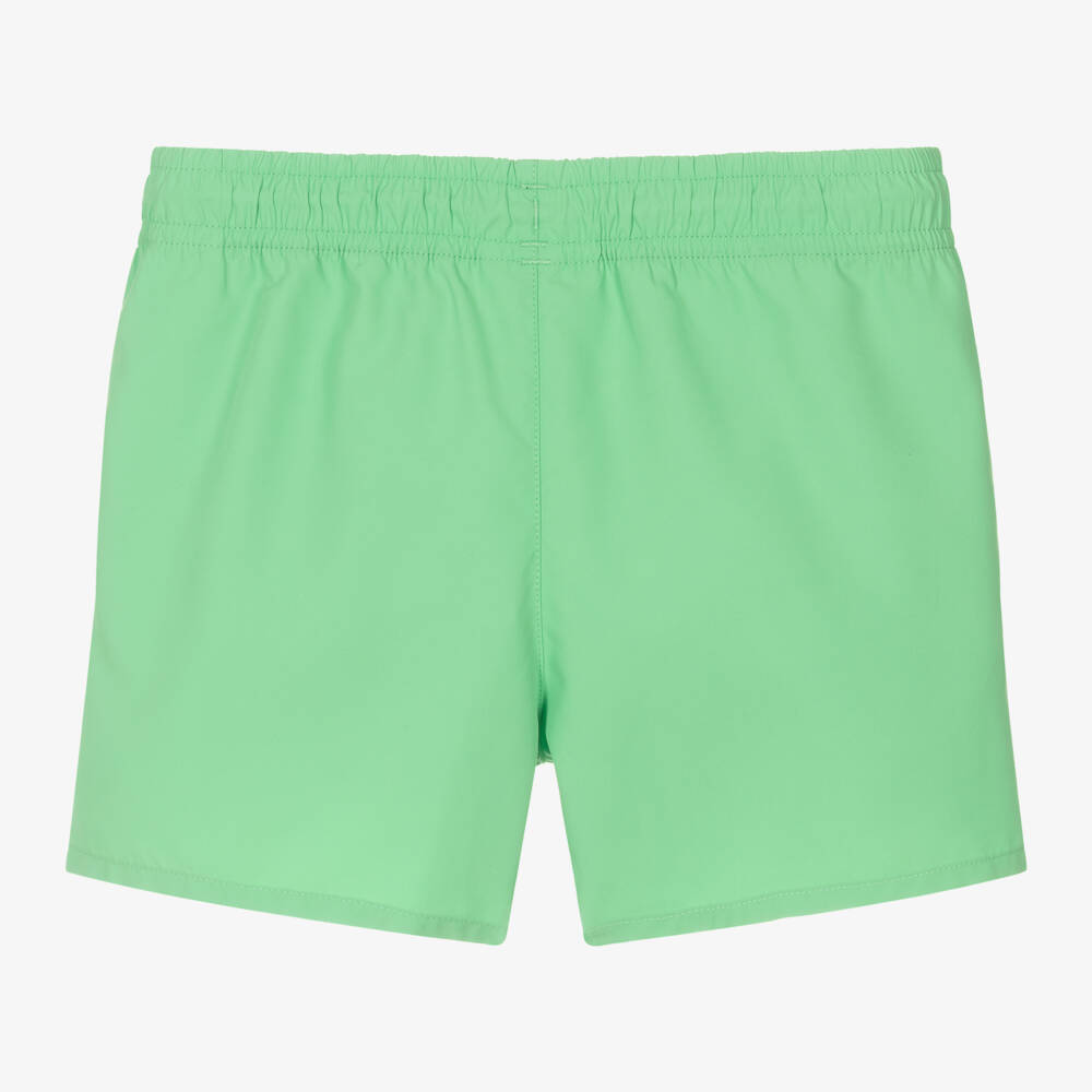 Lacoste-Boys Green Crocodile Swim Shorts | Childrensalon