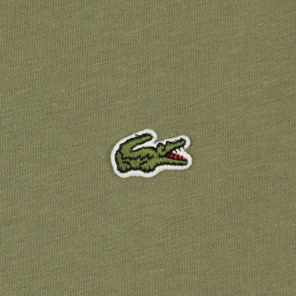 Lacoste-Boys Khaki Green Cotton T-Shirt | Childrensalon