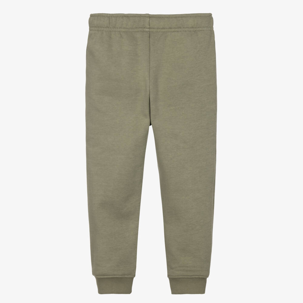 Lacoste-Boys Moss Green Cotton Joggers | Childrensalon