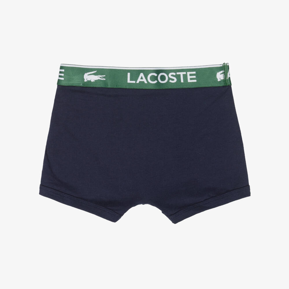Lacoste-Боксеры синие хлопковые с крокодилом для мальчиков (5шт.) | Childrensalon