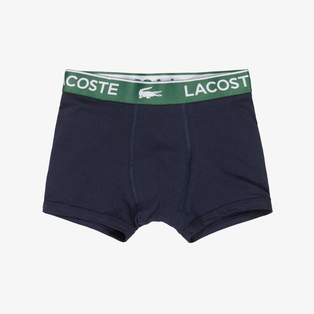 Lacoste-Боксеры синие хлопковые с крокодилом для мальчиков (5шт.) | Childrensalon