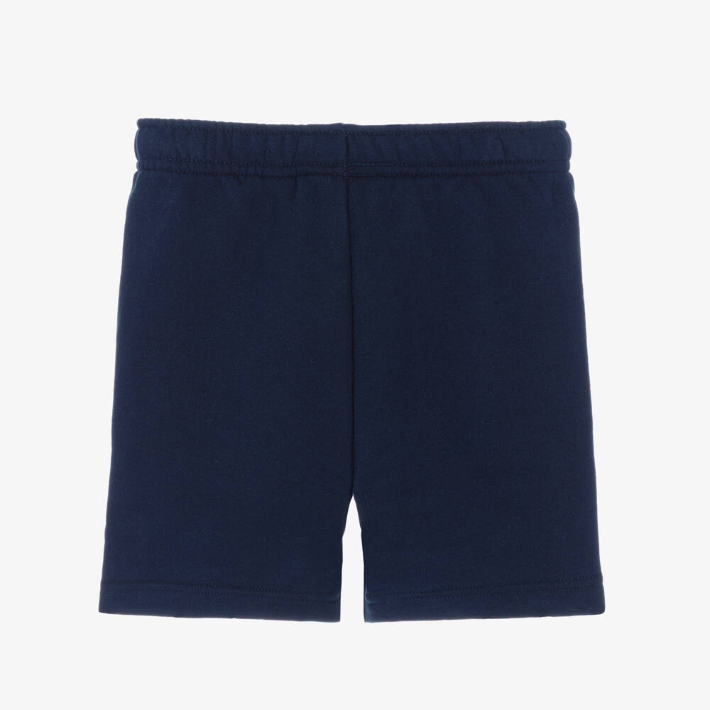 Lacoste-Шорты синие из хлопкового трикотажа с крокодилом для мальчиков | Childrensalon