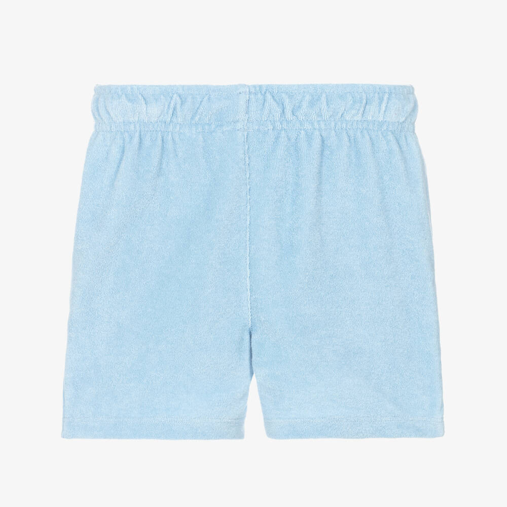 Lacoste-Boys Pale Blue Terry Towelling Shorts | Childrensalon