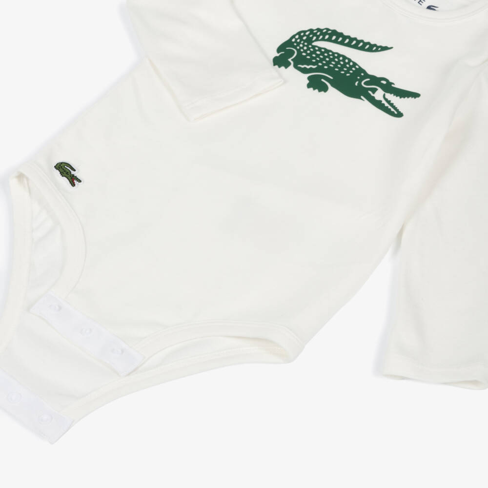 Lacoste-Dark Green Cotton Jersey Baby Tracksuit Set | Childrensalon