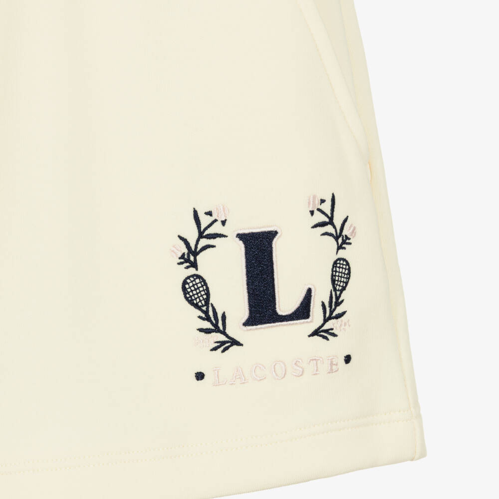 Lacoste-Шорты кремовые теннисные для девочек | Childrensalon