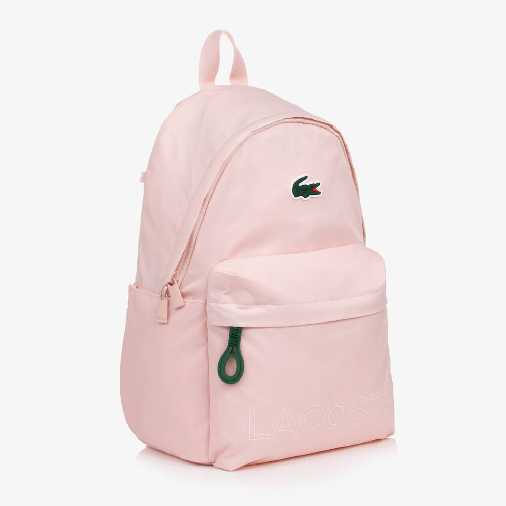 Lacoste-Girls Pink Backpack With Pencil Case (44cm) | Childrensalon