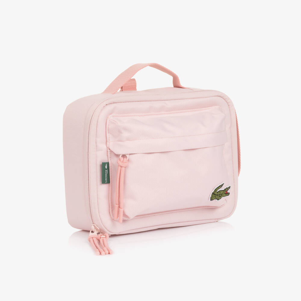 Lacoste-حقيبة غداء بشعار التمساح لون زهري فاتح للبنات (25 سم) | Childrensalon