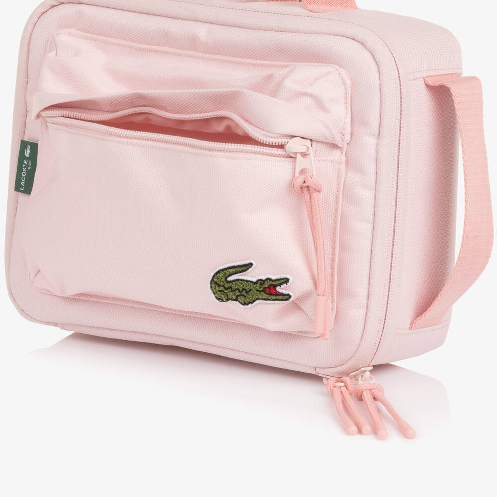 Lacoste-حقيبة غداء بشعار التمساح لون زهري فاتح للبنات (25 سم) | Childrensalon