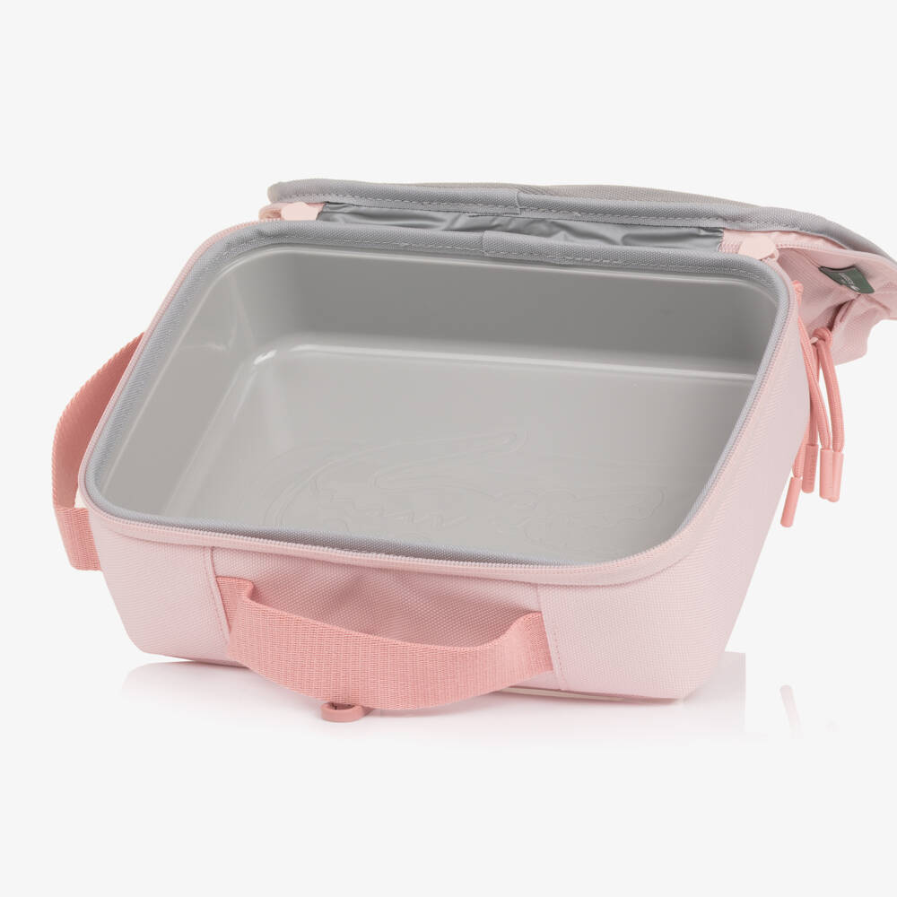 Lacoste-حقيبة غداء بشعار التمساح لون زهري فاتح للبنات (25 سم) | Childrensalon