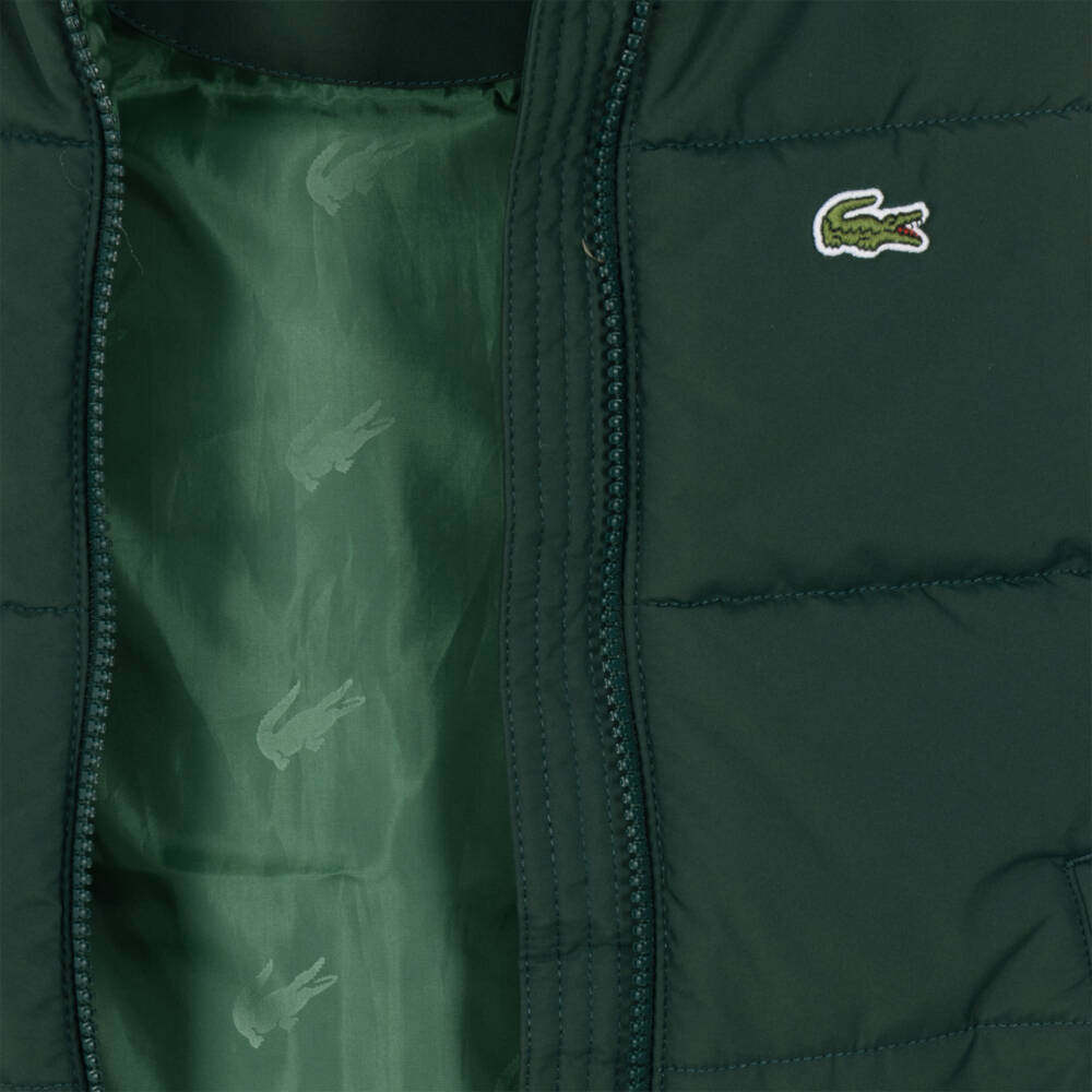 Lacoste-Green Lightweight Padded Gilet | Childrensalon