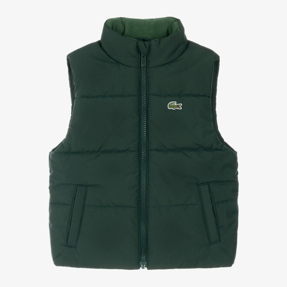 Lacoste-Green Lightweight Padded Gilet | Childrensalon