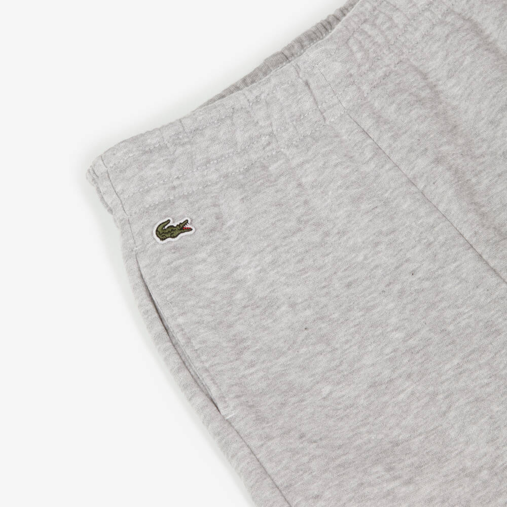 Lacoste-Grey Marl Organic Cotton Joggers | Childrensalon