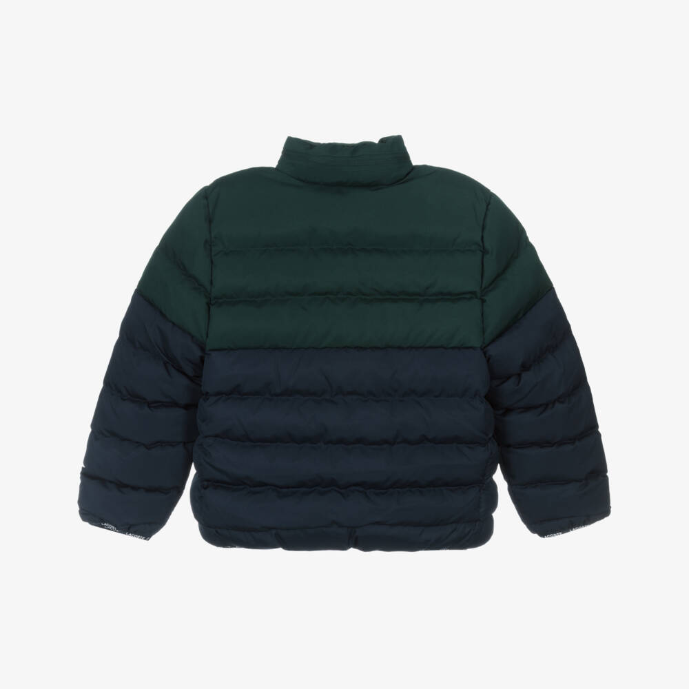 Lacoste-جاكيت مبطن لون أخضر داكن وكحلي  | Childrensalon