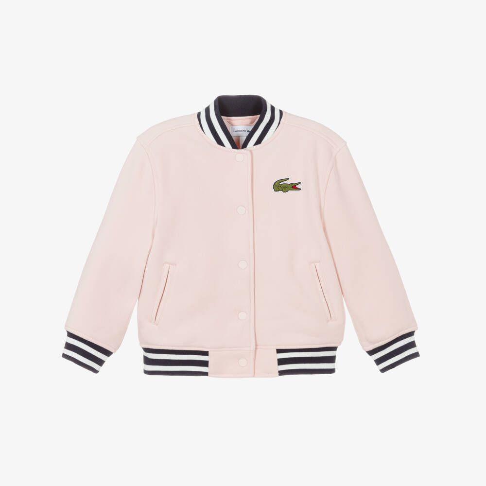 Lacoste-جاكيت منفوخ لون زهري للبنات  | Childrensalon