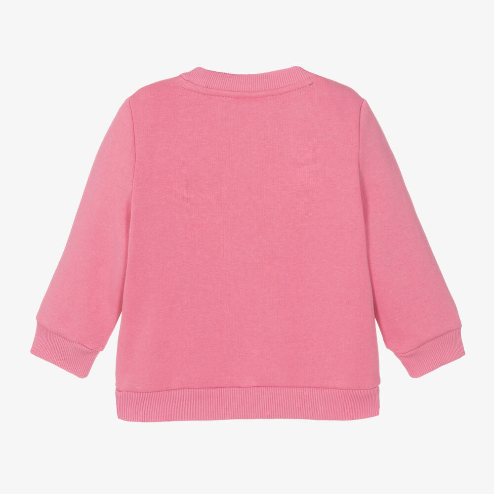 Lacoste-Pink Cotton Sweatshirt | Childrensalon