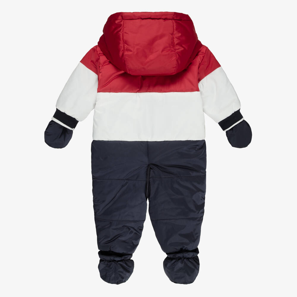 Lapin House-Baby Boys Red, White & Blue Pramsuit | Childrensalon